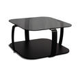 COUCHTISCH Sicherheitsglas, Farbglas 75/75/40 cm quadratisch Schwarz  - Schwarz, Design, Glas/Metall (75/75/40cm) - Xora