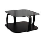 COUCHTISCH Sicherheitsglas, Farbglas 75/75/40 cm quadratisch Schwarz  - Schwarz, Design, Glas/Metall (75/75/40cm) - Xora