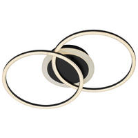 LED-DECKENLEUCHTE 25 W    50/30/7,5 cm  - Weiss/Schwarz, Design, Kunststoff/Metall (50/30/7,5cm)