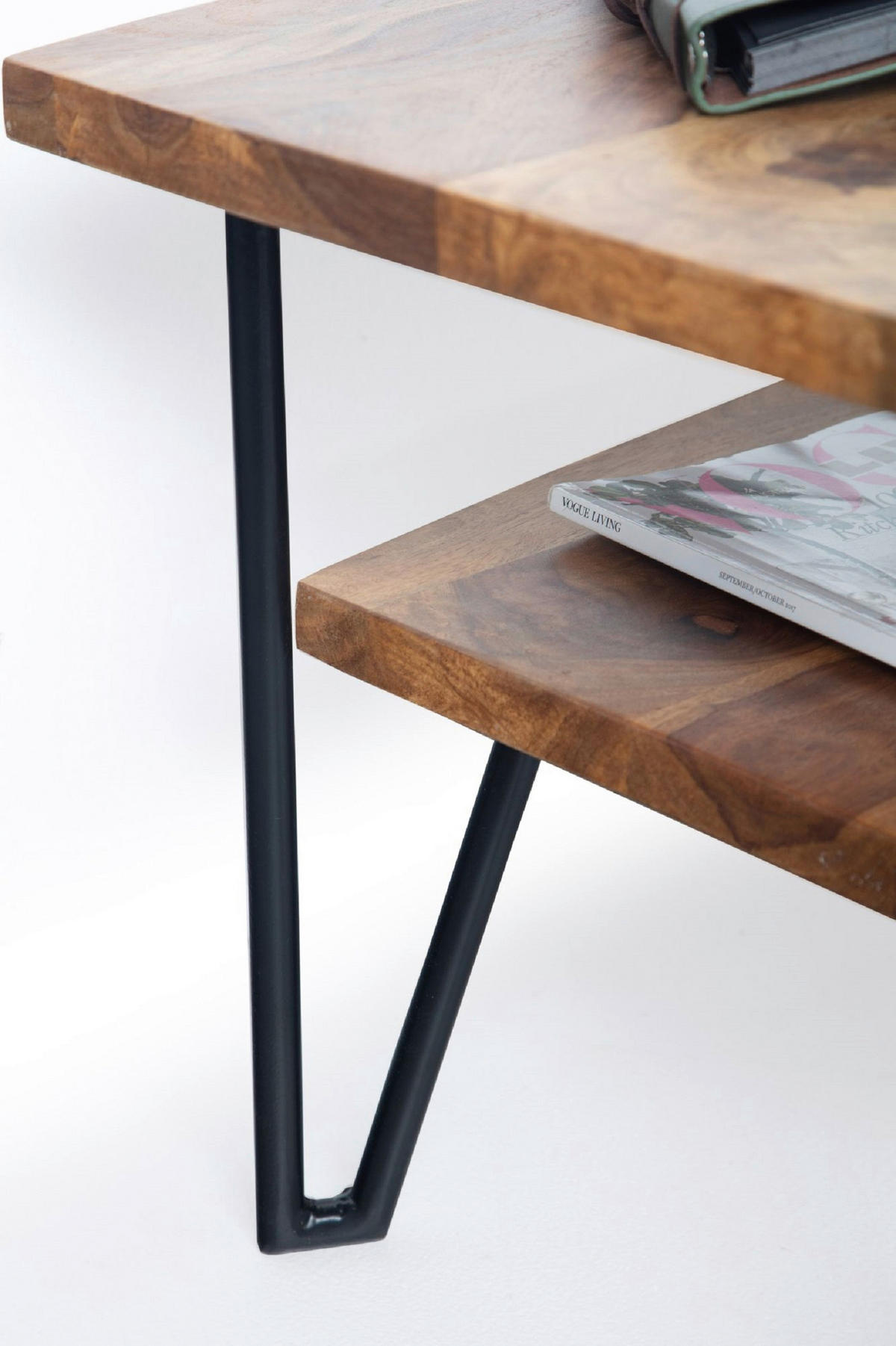 KONFERENČNÍ STOLEK, hnědá, dřevo, 90/50/40 cm - černá/hnědá, Design, kov/dřevo (90/50/40cm) - MID.YOU