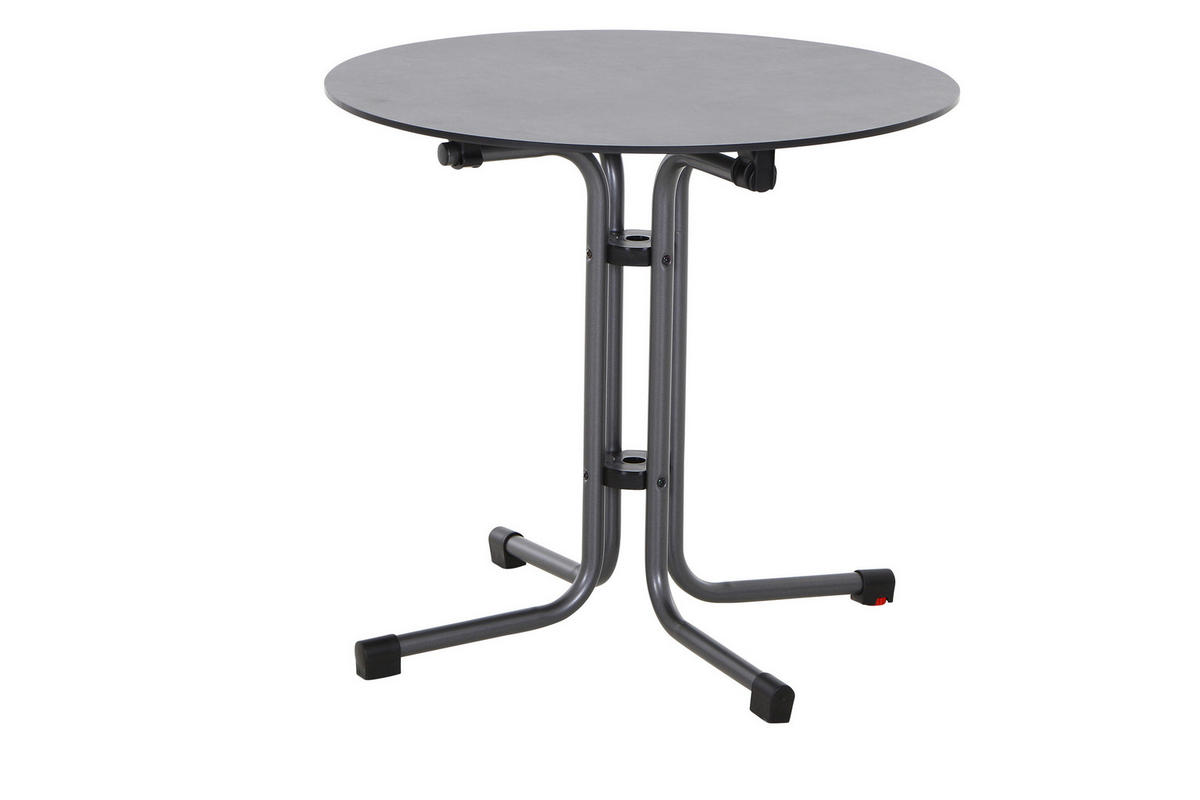 GARTENKLAPPTISCH  - Anthrazit, KONVENTIONELL, Holzwerkstoff/Kunststoff (80/71cm) - Siena Garden