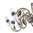 LED-HÄNGELEUCHTE - Goldfarben/Braun, Design, Glas/Metall (10/50-150cm)