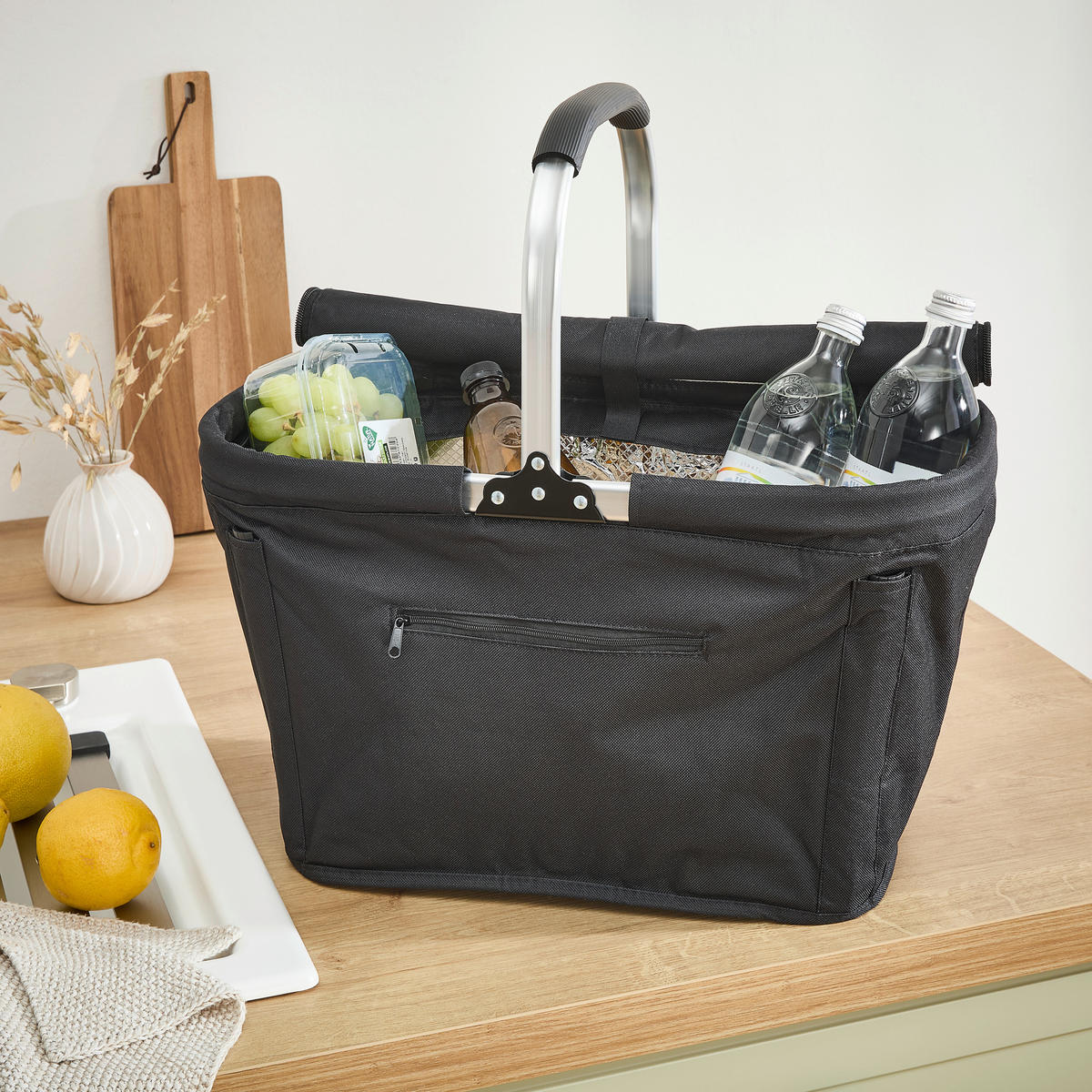 EINKAUFSKORB 30 L  - Schwarz, Basics, Kunststoff/Metall (50/27/27cm) - Boxxx