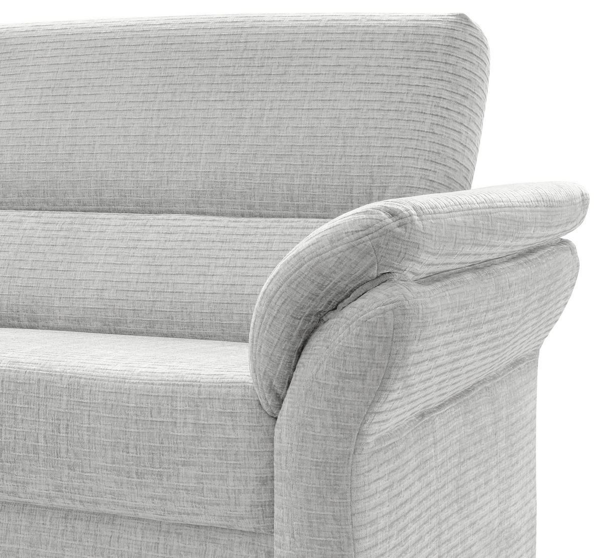 2-SITZER-SOFA in Mikrofaser Weiss  - Weiss/Schwarz, Modern, Holz/Textil (147/90/89cm) - Livetastic