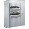 BLUMENKASTEN-SET  - Silberfarben, Design, Kunststoff/Metall (82/188/25cm) - Biohort