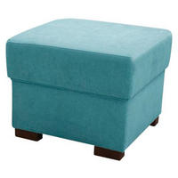 HOCKER in Textil Hellblau  - Braun/Hellblau, Design, Holz/Textil (51/43/51cm) - Livetastic