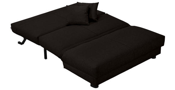 SCHLAFSOFA Chenille Schwarz  - Schwarz, Design, Textil/Metall (145/85/100cm) - Carryhome