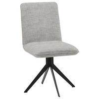 STUHL  in Stahl Webstoff  - Beige/Schwarz, Design, Textil/Metall (46,5/87/64cm) - Voleo