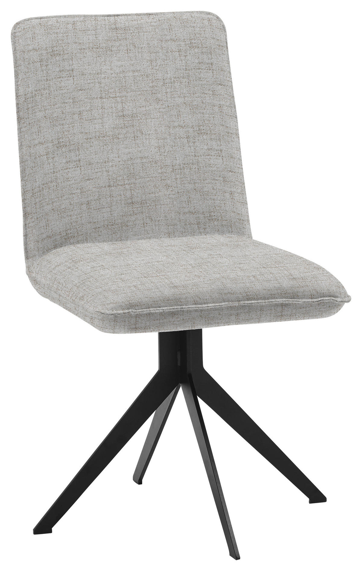 STUHL  in Stahl Webstoff  - Beige/Schwarz, Design, Textil/Metall (46,5/87/64cm) - Voleo