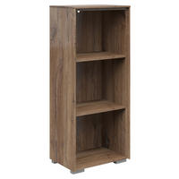 AKTENREGAL Eiche dunkel  - Eiche dunkel/Silberfarben, KONVENTIONELL, Holzwerkstoff/Kunststoff (43/110/37cm) - Voleo
