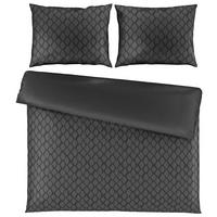 BETTWÄSCHESET Satin 200/210 cm  65 cm/100 cm  - Anthrazit/Silberfarben, Design, Textil (200/210cm) - Dieter Knoll