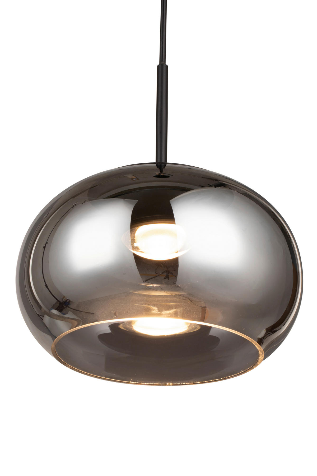 LED-HÄNGELEUCHTE Mila 23/150 cm   - Schwarz, Design, Glas/Metall (23/150cm) - Novel