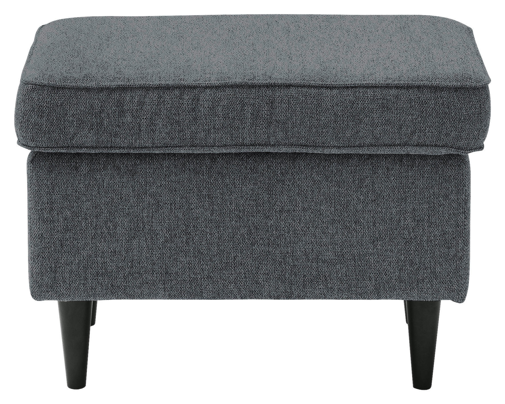 HOCKER Webstoff Anthrazit, Schwarz  - Anthrazit/Schwarz, Basics, Holz/Textil (63/43/42cm) - Carryhome