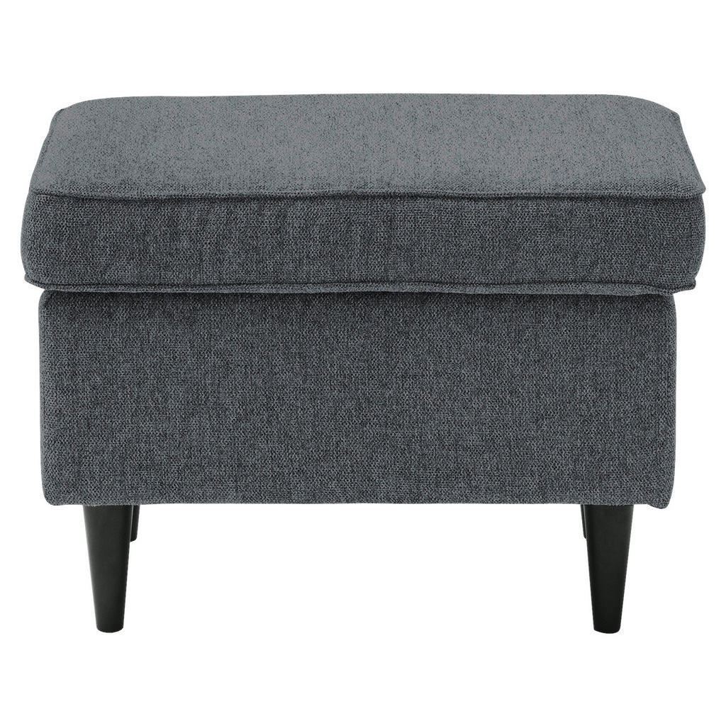 Thumbnail - Carryhome Hocker, Anthrazit, Schwarz, Textil, Buche, massiv, rechteckig, 63x43x42 cm, Stoffauswahl, Wohnzimmer, Hocker, ...