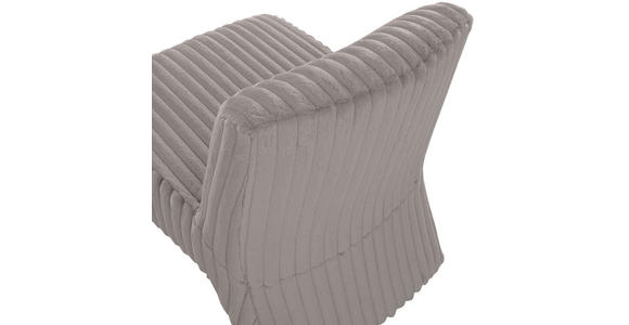SESSEL in Cord Grau - Schwarz/Grau, KONVENTIONELL, Kunststoff/Textil (68/72/89cm) - Carryhome
