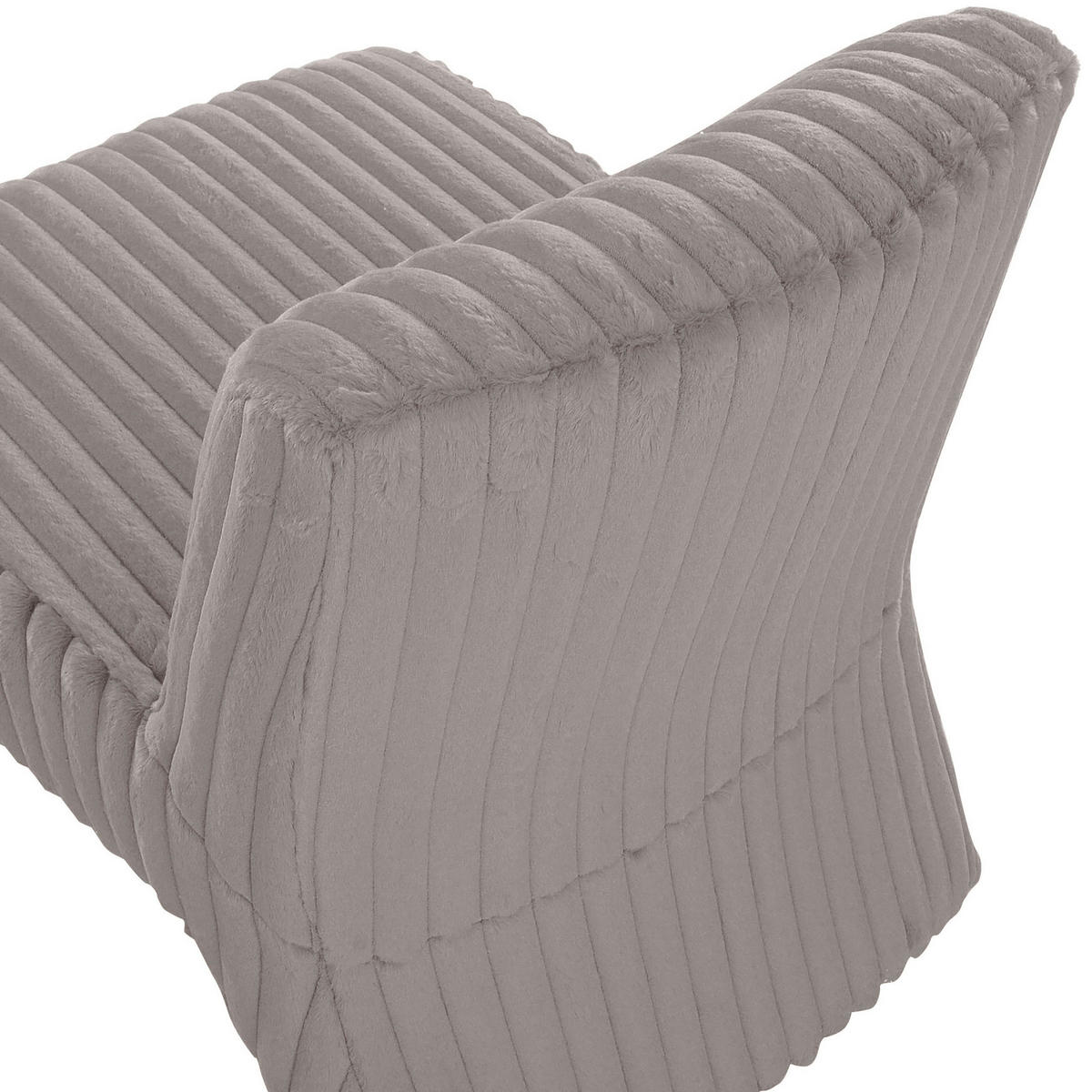 SESSEL in Cord Grau  - Schwarz/Grau, Konventionell, Kunststoff/Textil (68/72/89cm) - MID.YOU