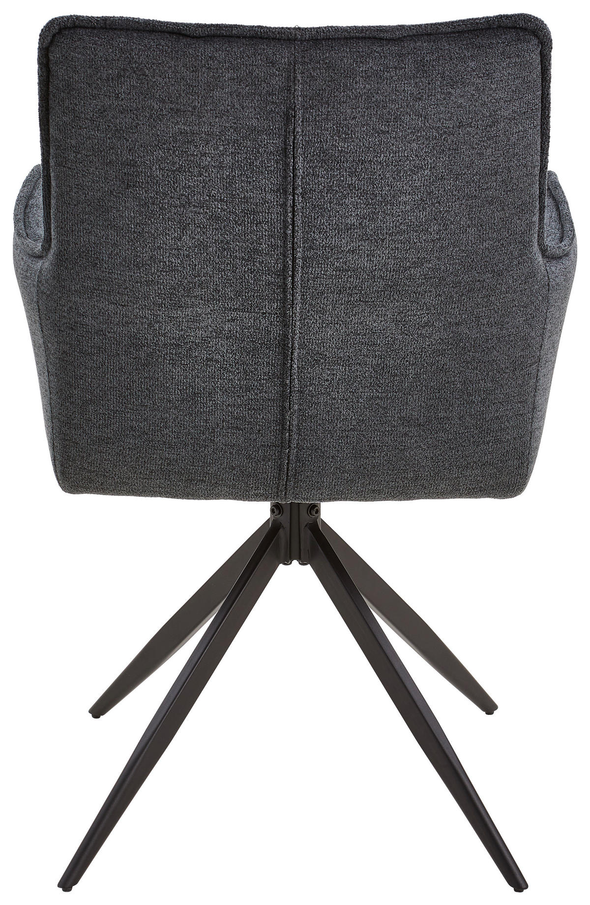 ARMLEHNSTUHL  in Eisen Mikrofaser  - Dunkelgrau/Schwarz, Modern, Holz/Textil (58/94/61cm) - Livetastic