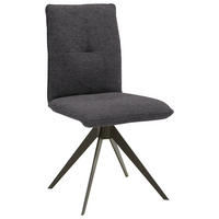 STUHL Stahl Flachgewebe  - Anthrazit/Schwarz, Design, Textil/Metall (46/91/62cm) - Dieter Knoll