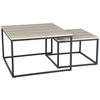 COUCHTISCH in Metall, Holzwerkstoff  - Eichefarben/Schwarz, Design, Holzwerkstoff/Metall (80/50/80cm) - MID.YOU