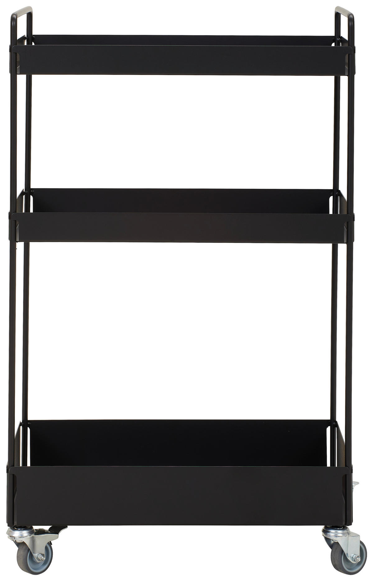 SERVIERWAGEN Schwarz  - Schwarz, Design, Metall (47/77/35cm) - MID.YOU