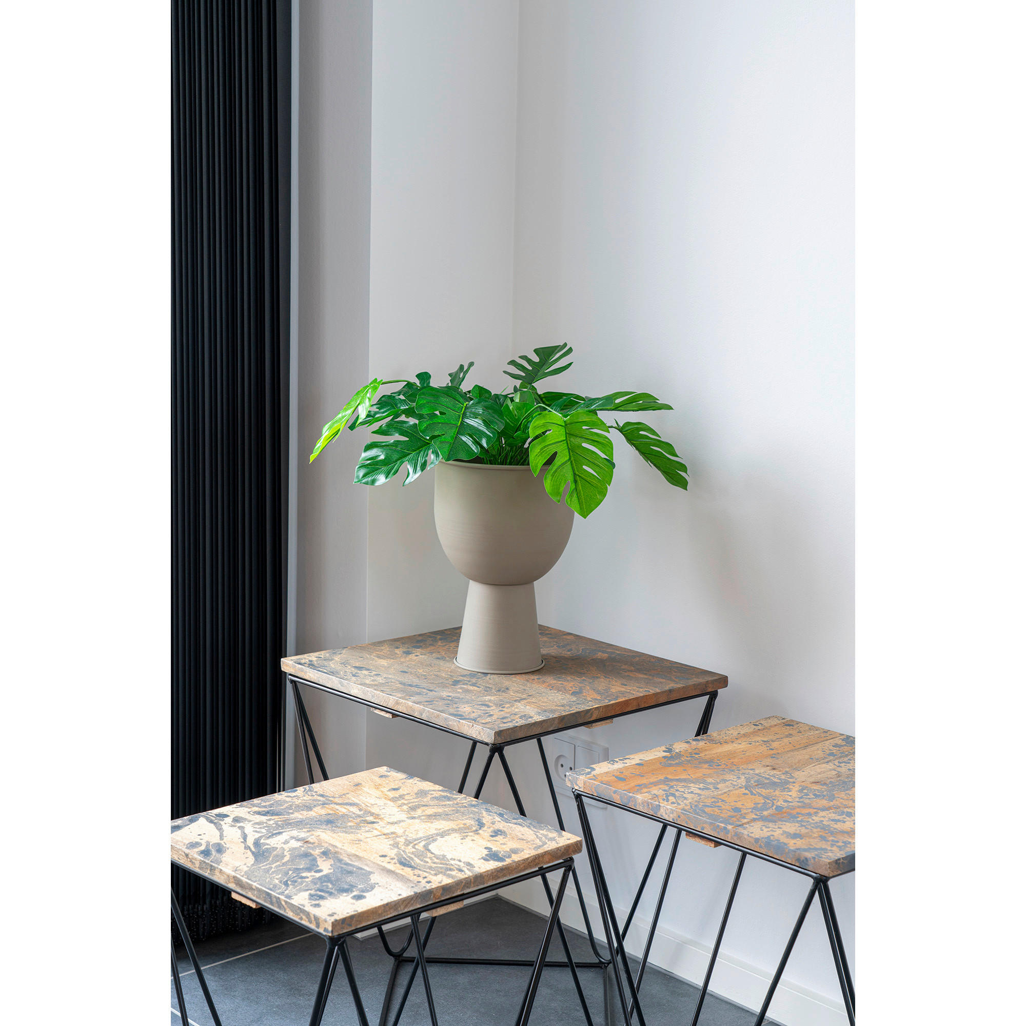 KUNSTPFLANZE Fensterblatt  - Grün, Design (40/45/40cm)