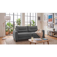 SCHLAFSOFA Webstoff Graphitfarben  - Schwarz/Graphitfarben, Modern, Holz/Textil (192/83/99cm) - MID.YOU