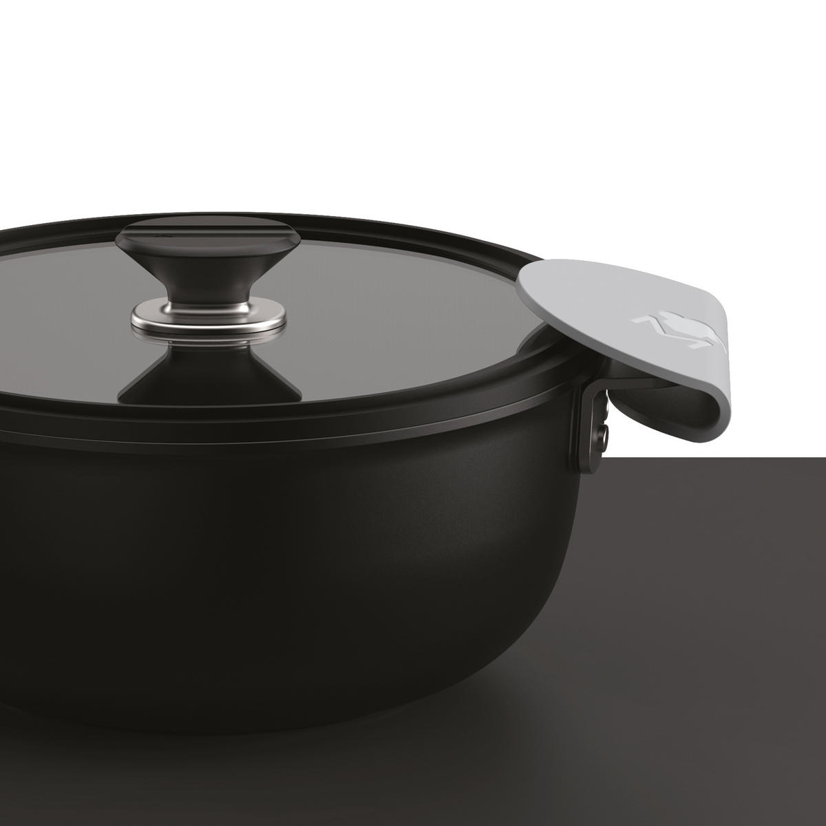 KOCHTOPFSET 10-teilig  - Schwarz, Basics, Glas/Metall (30.3/32/32.6cm) - Masterpro