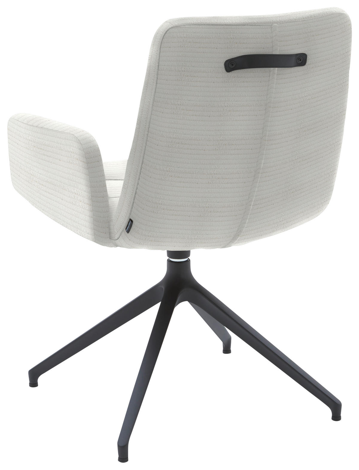 ARMLEHNSTUHL  in Cord  - Weiss/Schwarz, Design, Textil/Metall (61/88/66cm) - Dieter Knoll