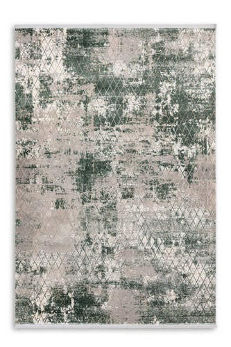 WEBTEPPICH 80/150 cm Vision Hellgrau, Olivgrün  - Hellgrau/Olivgrün, Design, Textil (80/150cm) - Schöner Wohnen