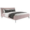 POLSTERBETT 180/200 cm  in Altrosa  - Schwarz/Altrosa, Design, Textil/Metall (180/200cm) - Lomoco