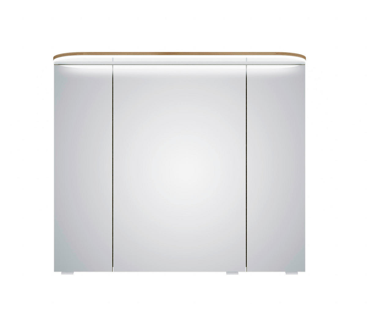 SPIEGELSCHRANK 85,2/72,3/17 cm  - Chromfarben/Eichefarben, KONVENTIONELL, Glas/Holzwerkstoff (85,2/72,3/17cm) - Pelipal