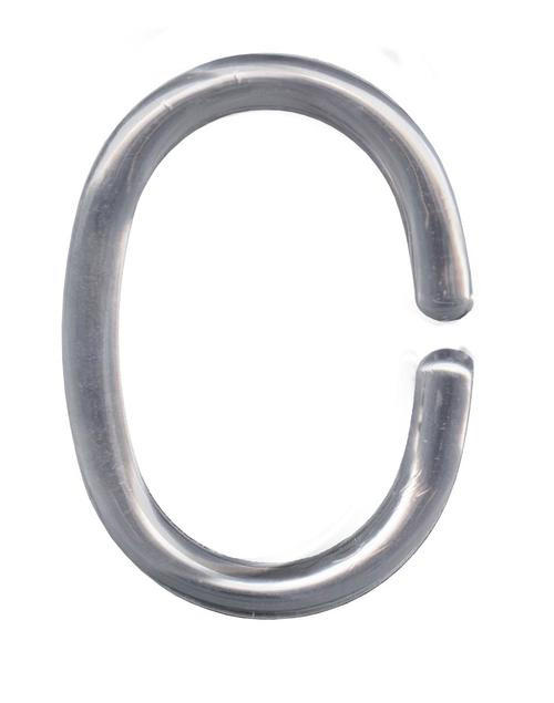 DUSCHVORHANGRINGE  - Silberfarben, Basics, Kunststoff (6cm) - Kleine Wolke