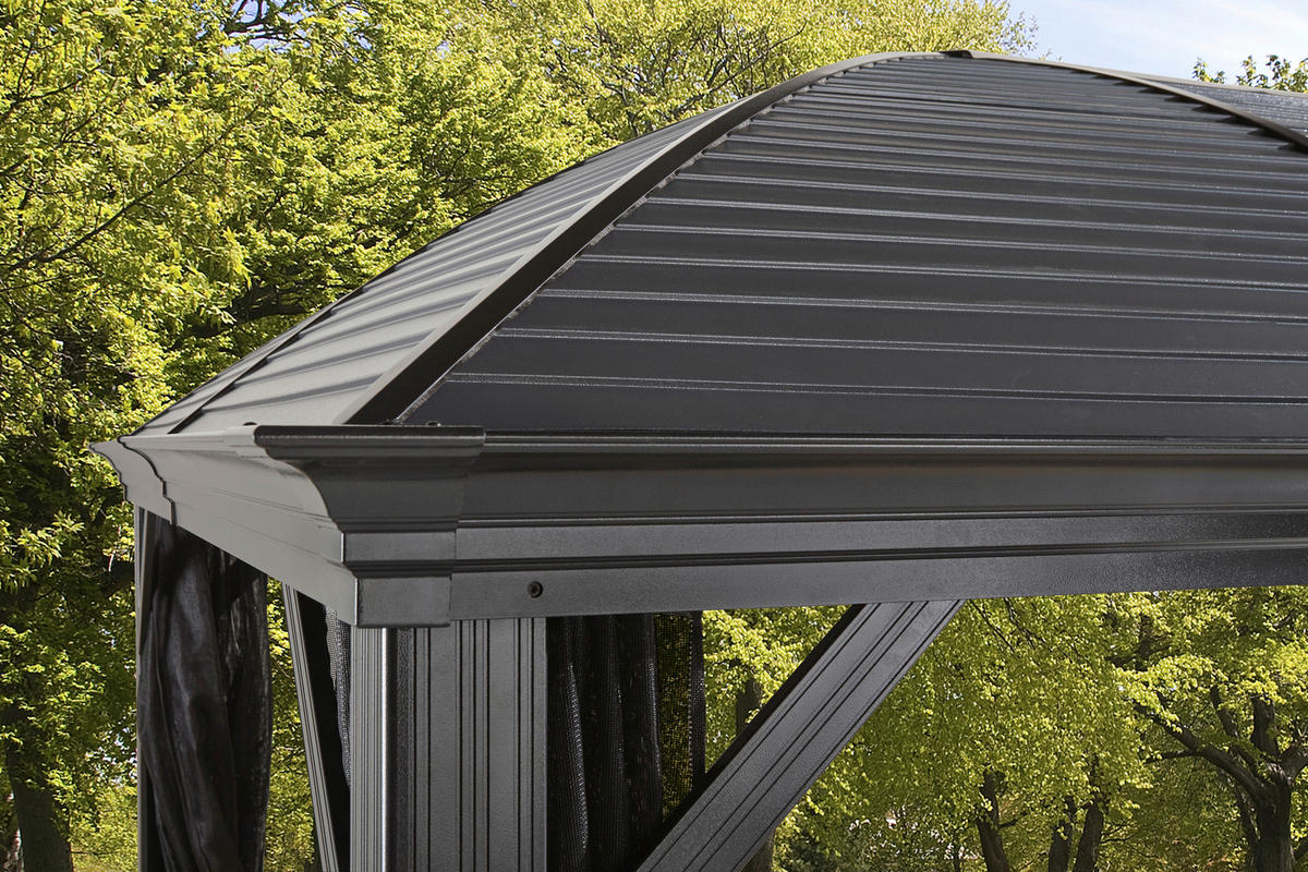 PAVILLON 423/283/298 cm Aluminium  - Anthrazit, Basics, Metall (423/283/298cm) - Ambia Garden