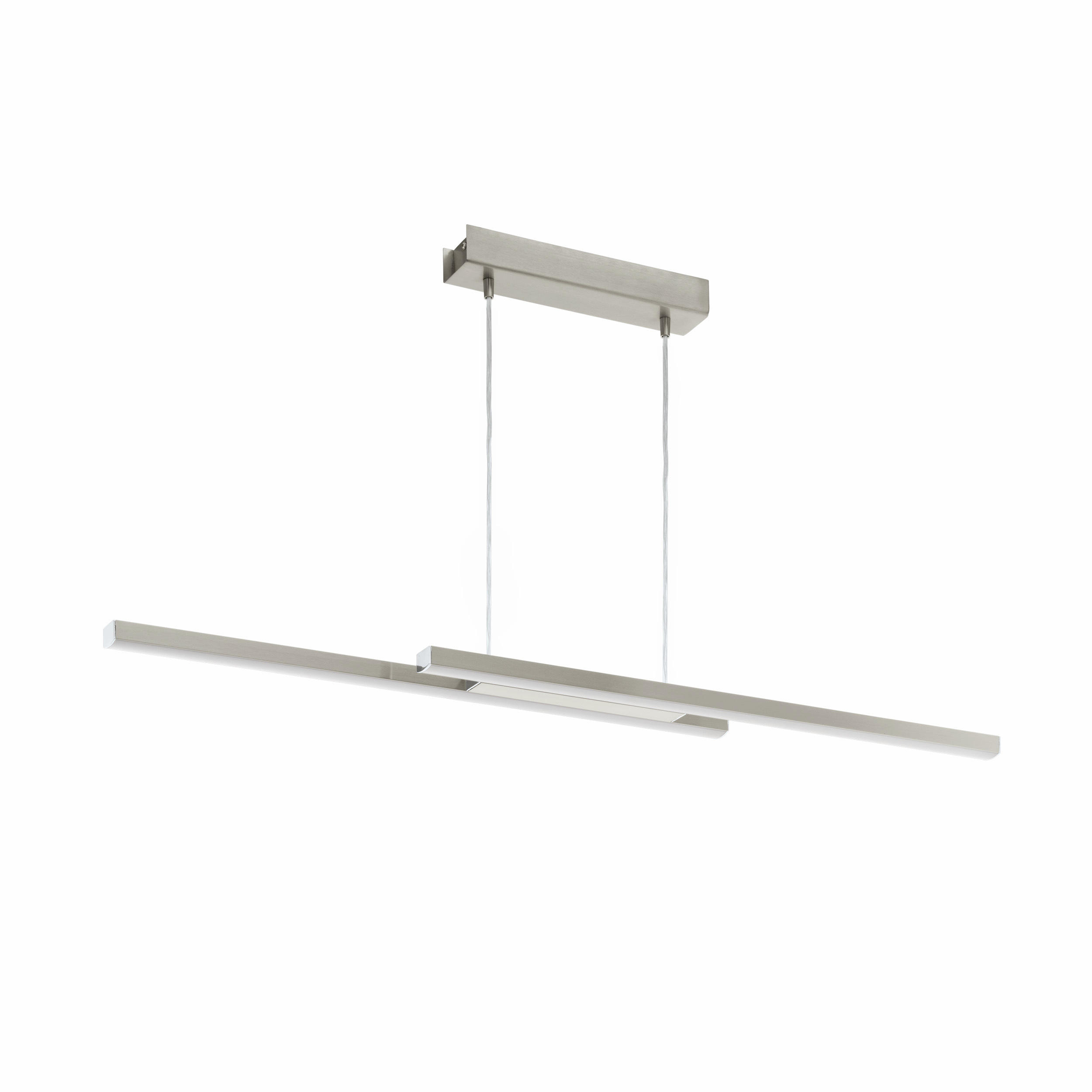 LED-HÄNGELEUCHTE Fraioli-Z  - Weiß/Nickelfarben, Design, Kunststoff/Metall (105,5/10/120cm) - Eglo
