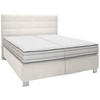 BOXSPRINGBETT 180/200 cm  in Weiß  - Alufarben/Weiß, KONVENTIONELL, Holzwerkstoff/Textil (180/200cm) - Dieter Knoll