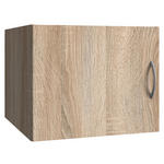 AUFSATZSCHRANK 45/40/40 cm   - Eichefarben/Alufarben, KONVENTIONELL, Holzwerkstoff/Kunststoff (45/40/40cm) - Xora