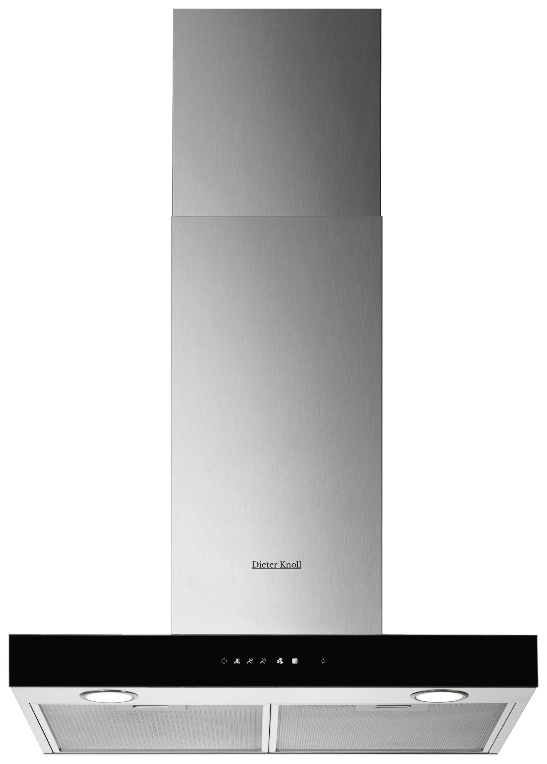 DUNSTABZUGSHAUBE DK6HB470Y  - Edelstahlfarben/Schwarz, Basics, Glas/Metall (59,8/67,8-118/45,4cm) - Dieter Knoll