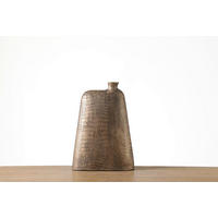 VÁZA  - sötétbarna/arany, Design, műanyag (40/8/29cm)