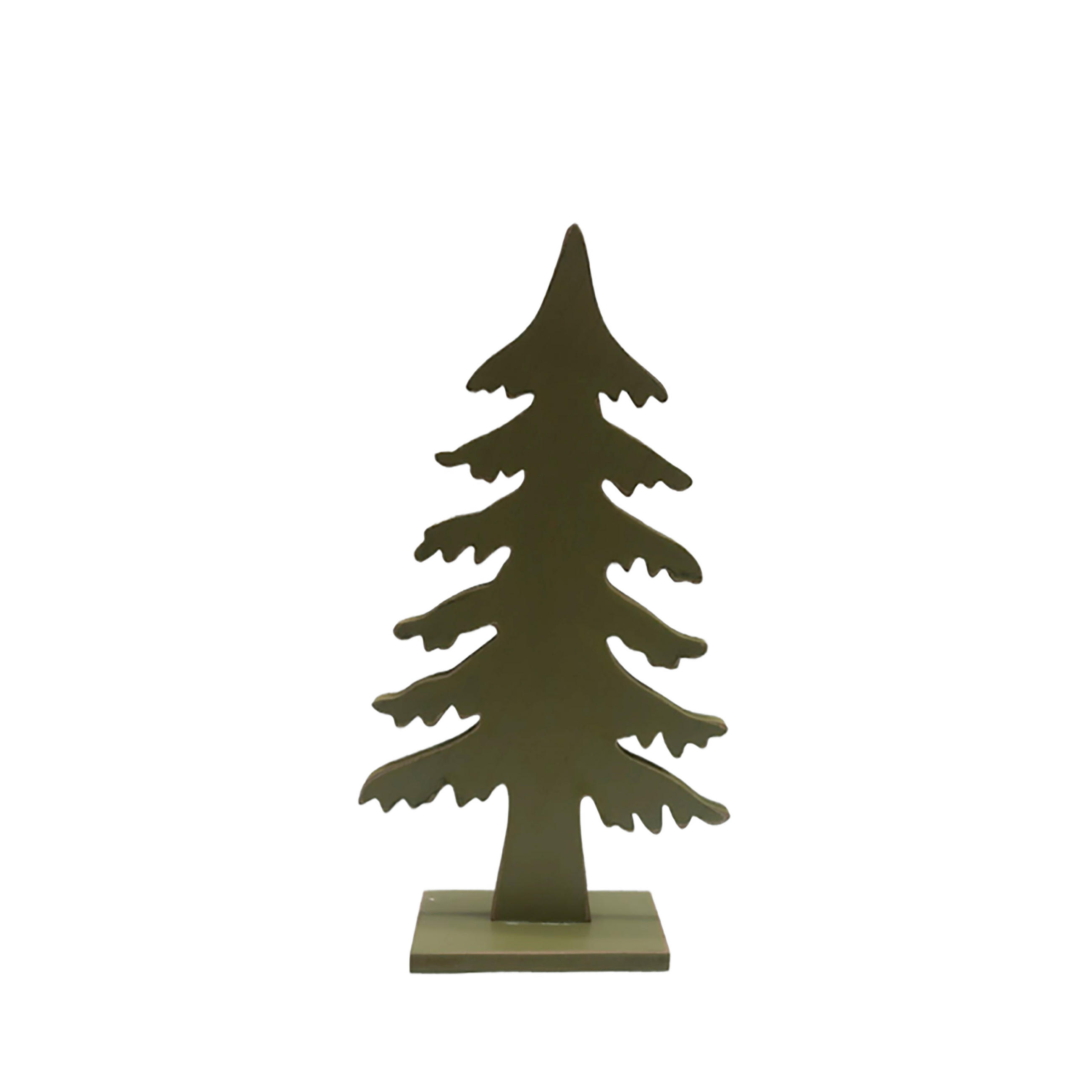 DEKOBAUM  - Grün, LIFESTYLE, Holzwerkstoff (20/41/7cm) - X-Mas
