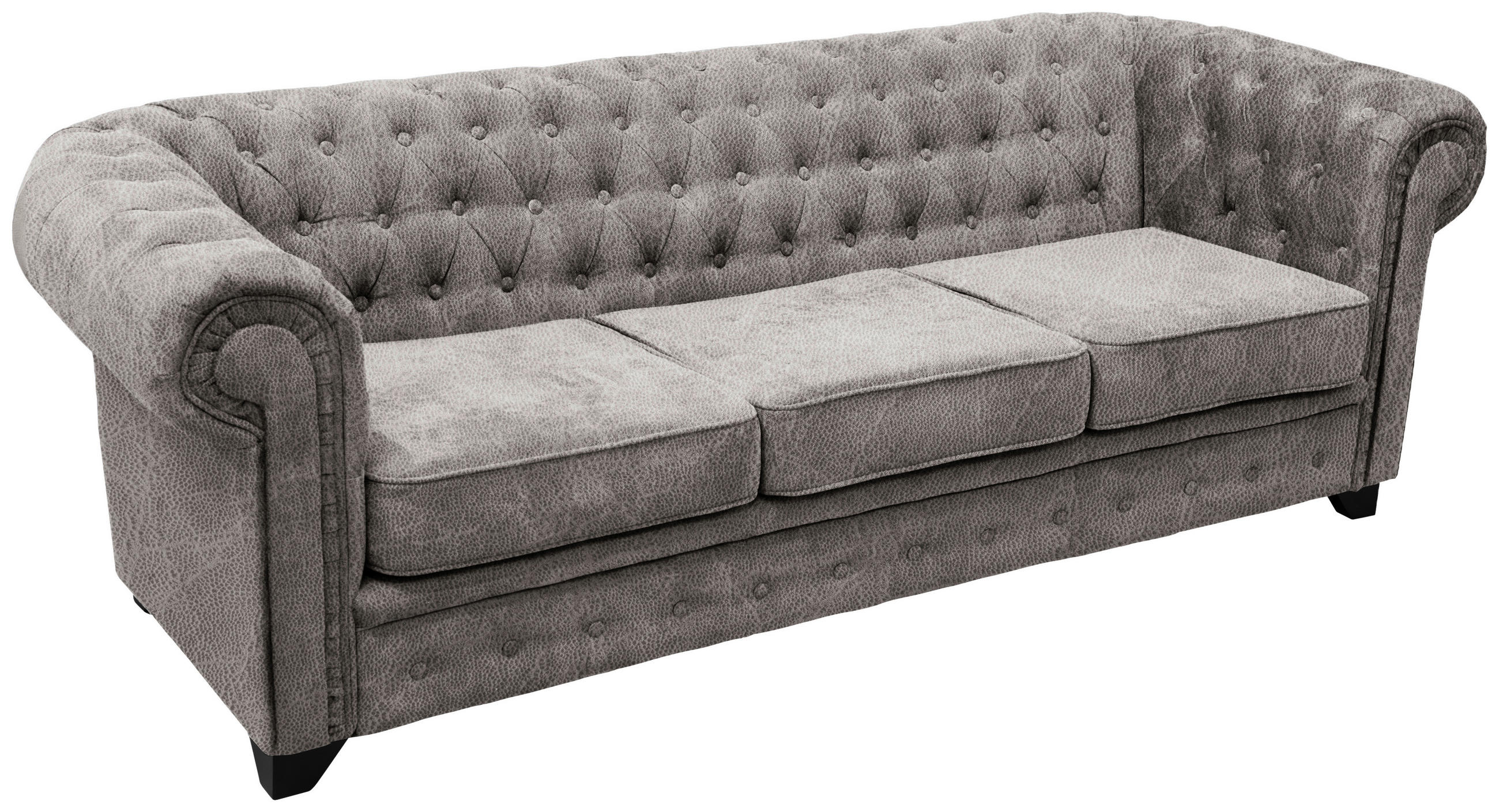 Livetastic POHOVKA CHESTERFIELD, dřevo, textil, kompozitní dřevo, šedá