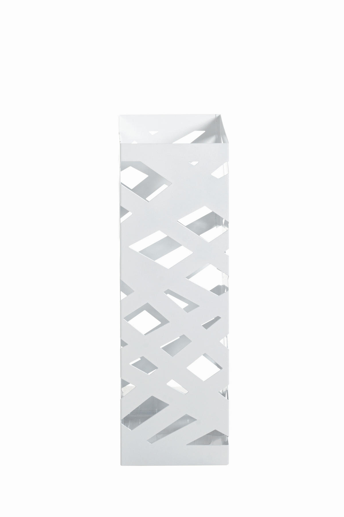 STOJAN NA DÁŽDNIKY, biela - biela, Design, kov (16/48/16cm)