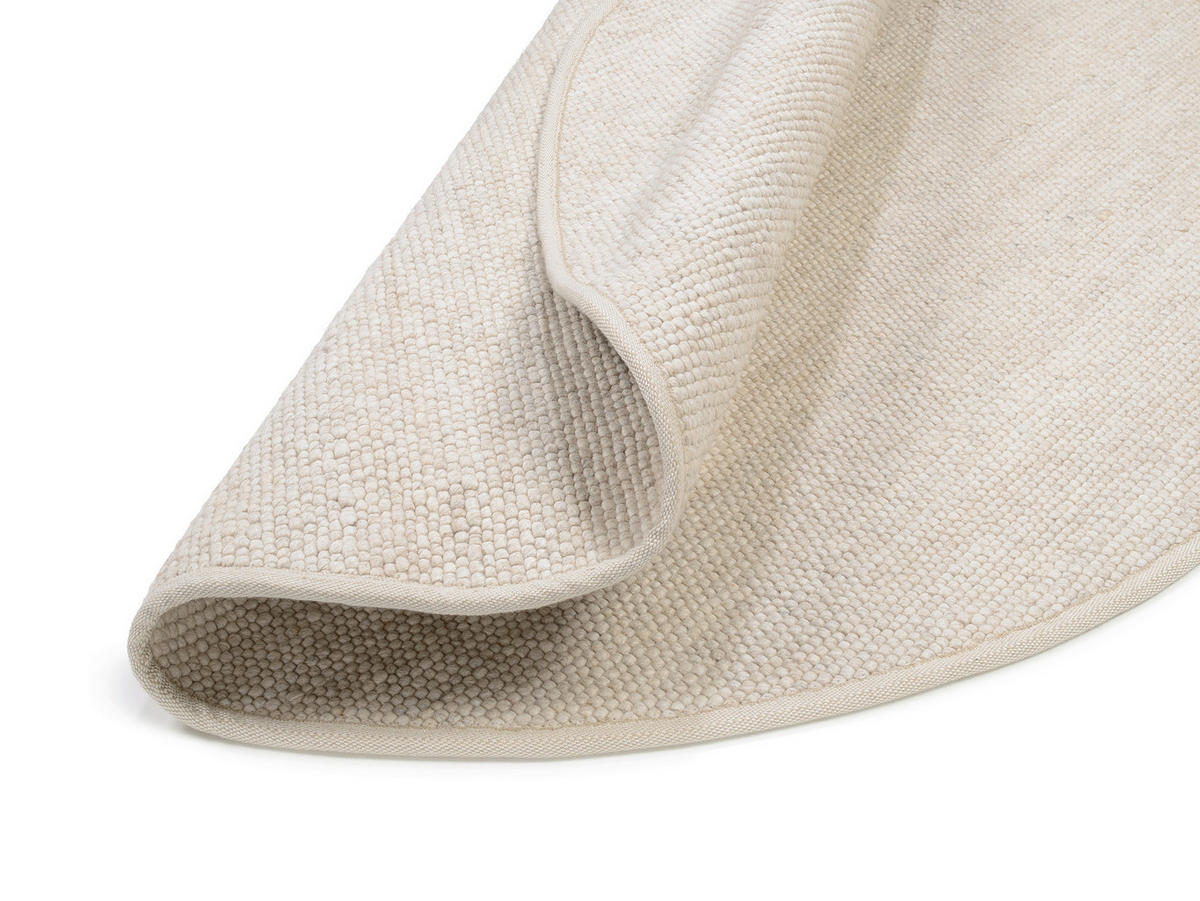 HANDWEBTEPPICH 250/250 cm Helsinki Naturfarben, Weiß  - Naturfarben/Weiß, Basics, Textil (250/250cm) - Linea Natura