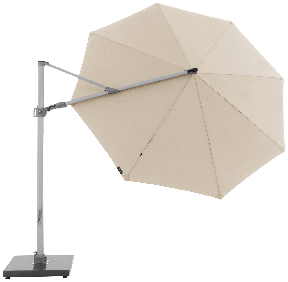 AMPELSCHIRM 340 cm Naturfarben  - Silberfarben/Naturfarben, Basics, Textil/Metall (340/340cm) - KNIRPS