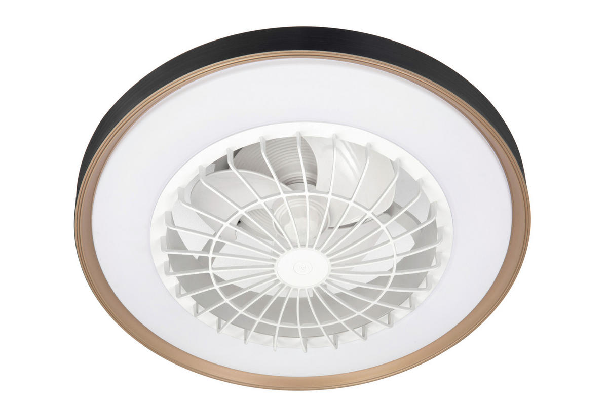 PLAFONSKI VENTILATOR   - bela/zlatna, Osnovno, metal/plastika (50/12cm) - Mican