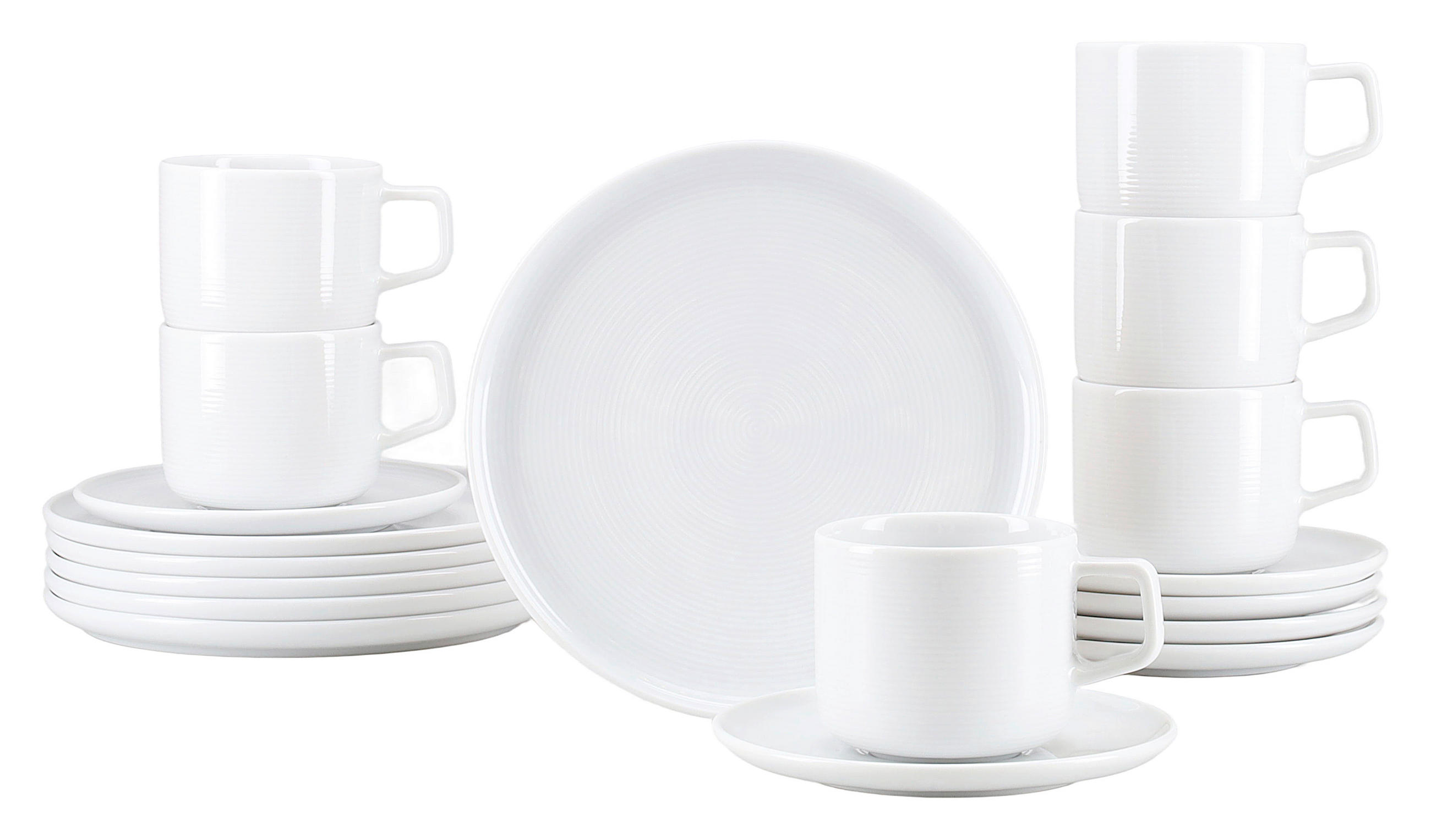 KAFFEESERVICE Weiß Session White 18-teilig  - Weiß, Basics, Keramik - Creatable