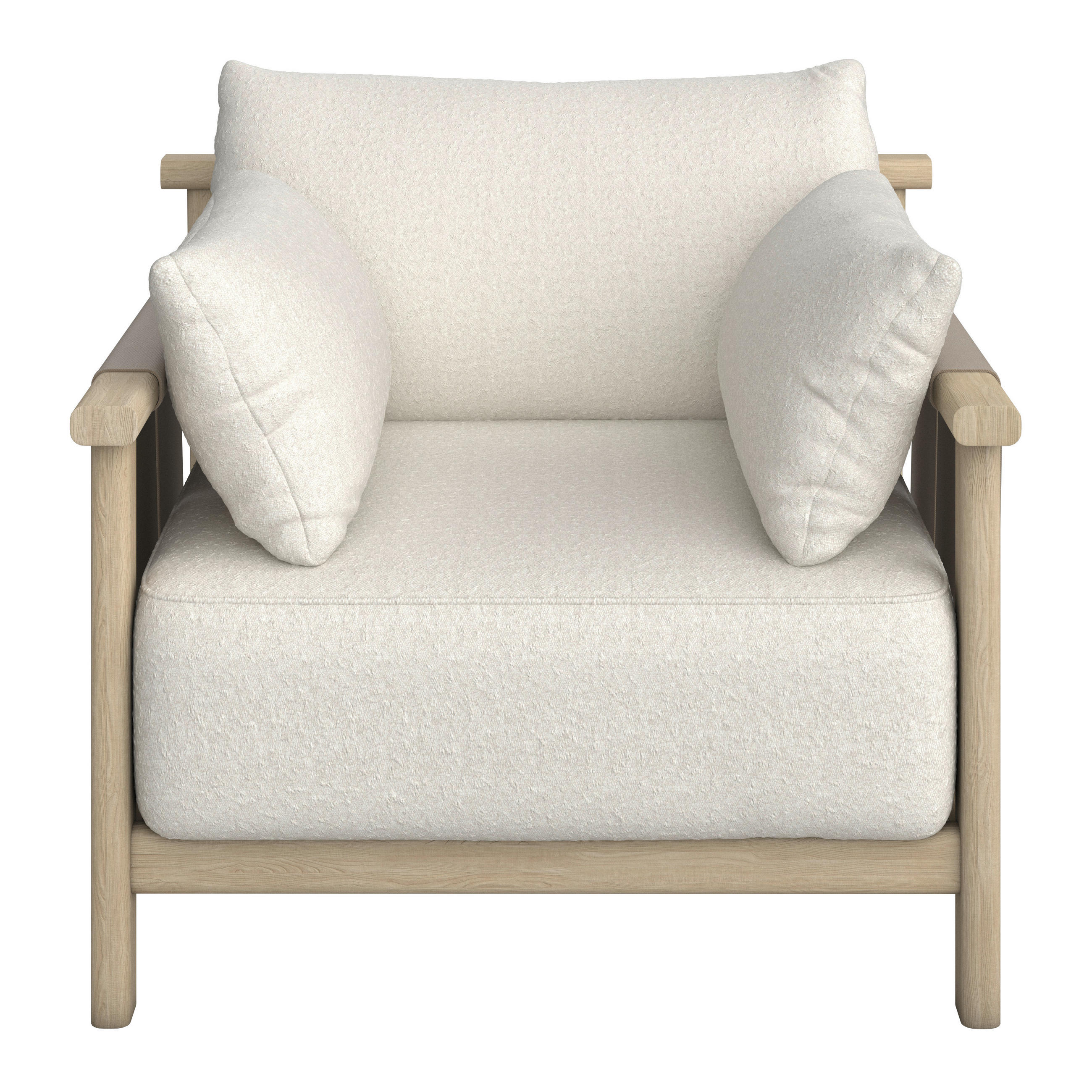 LOUNGESESSEL Taupe, Eschefarben, Sandfarben Esche vollmassiv  - Taupe/Sandfarben, ROMANTIK / LANDHAUS, Holz/Textil (100/86/97,5cm) - Dieter Knoll