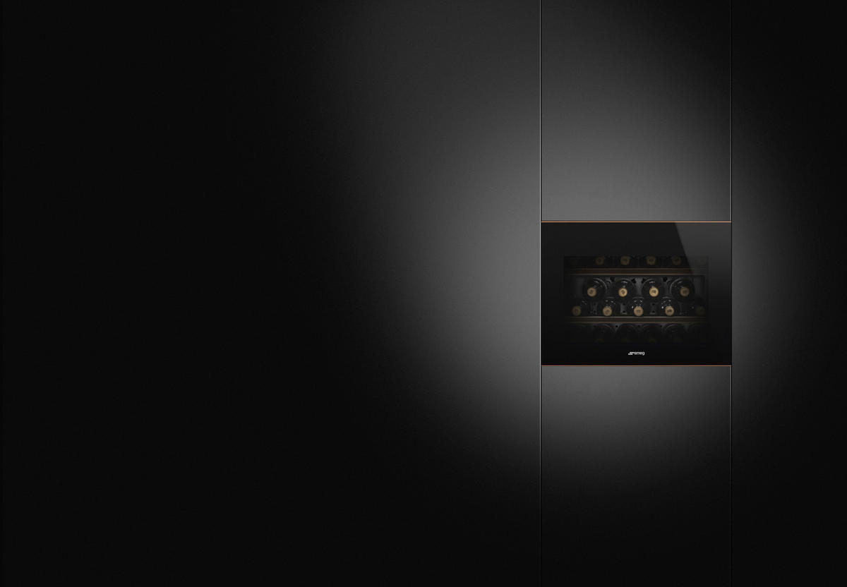 WEINKÜHLSCHRANK CVI621NR3  - Schwarz/Kupferfarben, Basics, Glas/Metall (59,6/45,7/56cm) - SMEG