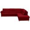 ECKSOFA in Echtleder Rot  - Beige/Rot, Design, Leder/Metall (288/249cm) - Beldomo Premium