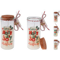 SVÍČKA VE SKLE  - Basics, přírodní materiály (6/6/14cm)