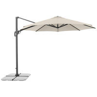 AMPELSCHIRM  350/350 cm  - Anthrazit/Beige, Design, Textil/Metall (350/350cm) - Amatio
